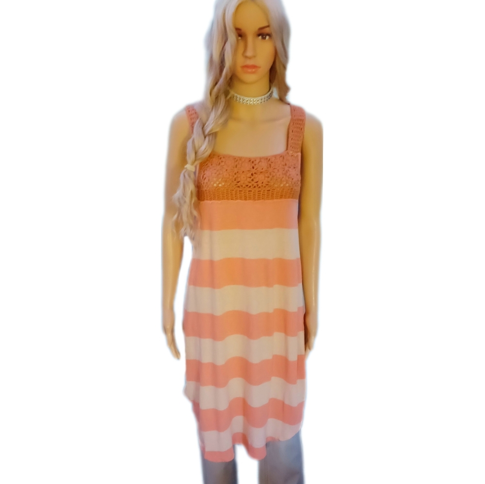 NEW Free People L  crochet tunic tank top